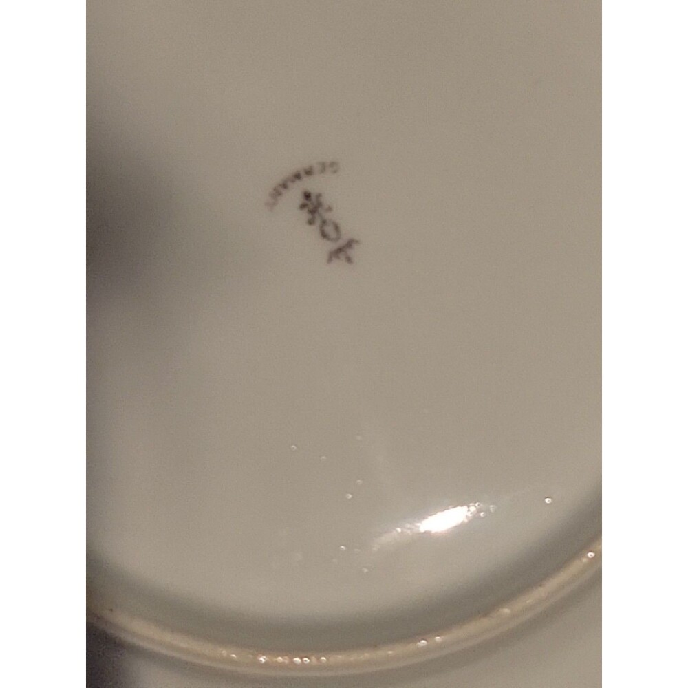 Lot -6 Antique Hermann Ohme 6" Eglantine Style China Bread Plate Pre-1920 Ruffle - Picture 8 of 16